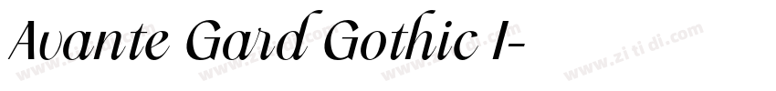 Avante Gard Gothic I字体转换